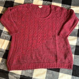 Lucky Brand 3/4 Length Sleeve Sweater. Size XL